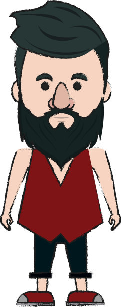 潮人男人卡通图片下载