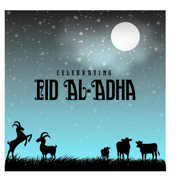 宰牲节卡片的创意设计图片下载