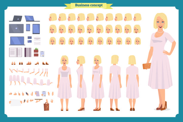 女孩在晚礼服人物创作集图片下载