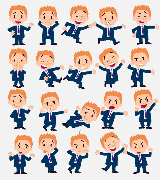 卡通人物与商人设定不同图片下载