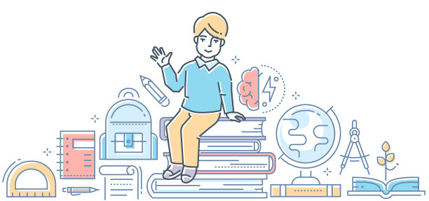 学习——现代多彩的线条设计风格图片下载