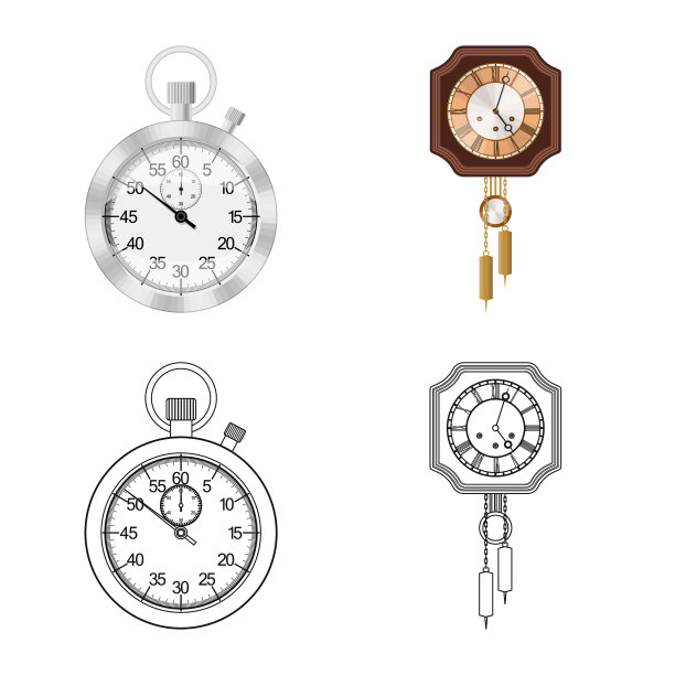 时钟和时间图标的设置图片下载