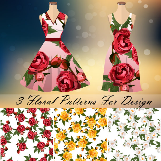 穿着时髦的玫瑰图案图片下载