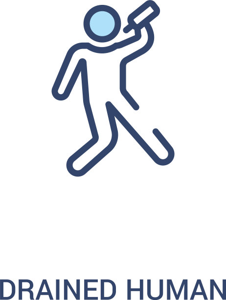 排水人概念2彩色图标简单线条图片下载