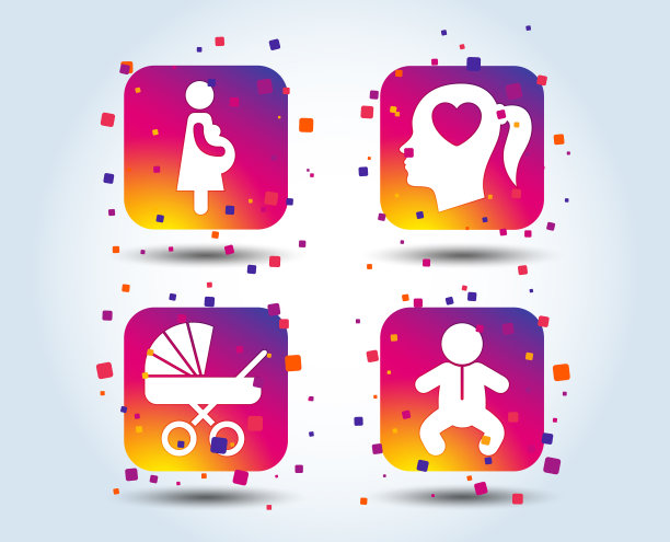 孕妇图标婴儿婴儿怀孕童车图片下载