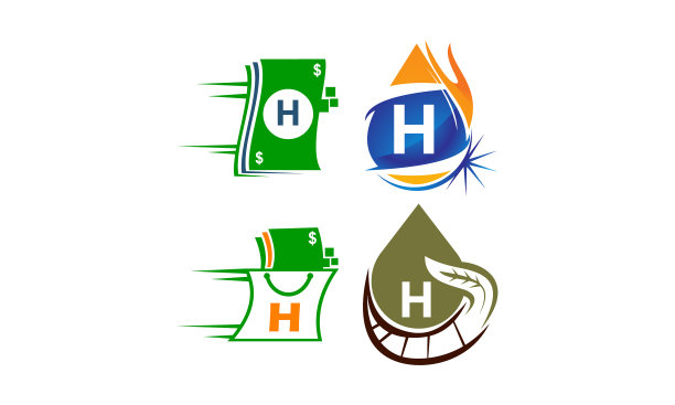 徽标h现代模板集图片下载