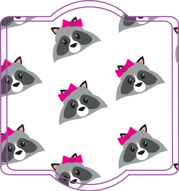 浣熊卡通框架图片下载