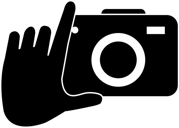 手与摄影相机孤立图标图片下载