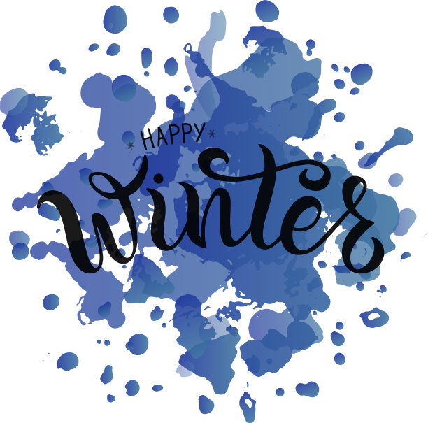 冬季快乐的日历邀请海报传单图片下载