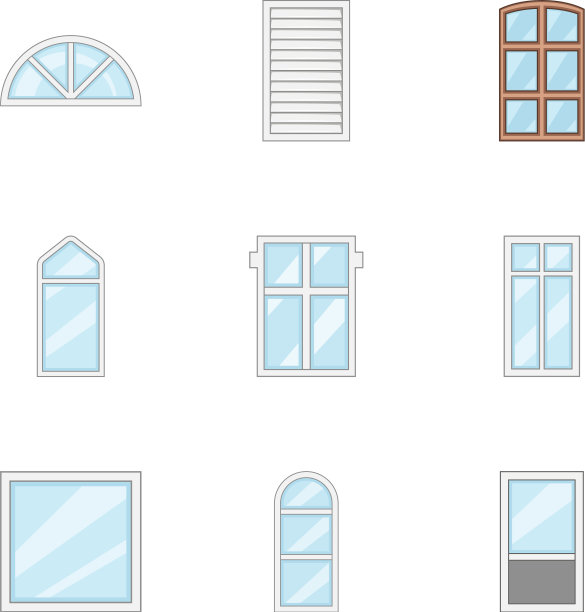 窗口模式图标设置卡通风格图片下载