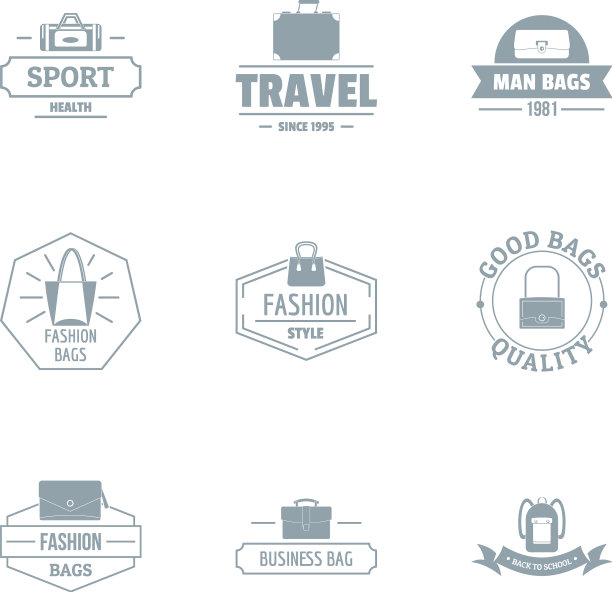 男士手袋标志集简约风格图片下载