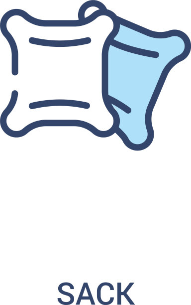 麻袋概念2彩色图标简单的线条元素图片下载