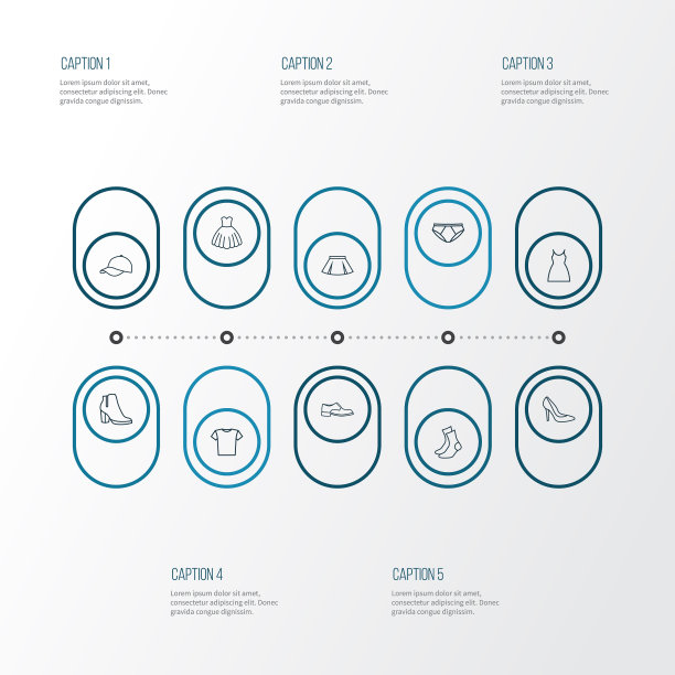 连衣裙轮廓图标集合内裤图片下载