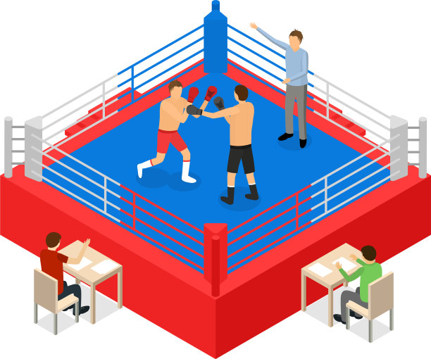 拳击擂台搏击运动竞赛3d概念图片下载