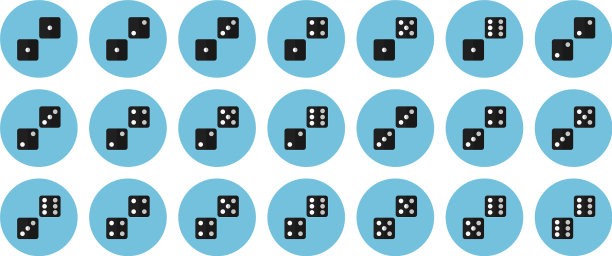 对黑色骰子平面图标设置图片下载