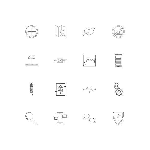 网页线性薄图标设置概述简单的图标图片下载