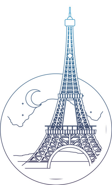 堕落的巴黎埃菲尔铁塔夜行伴图片下载