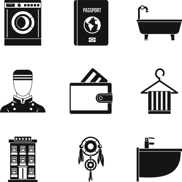 饮酒场所图标设置简约风格图片下载