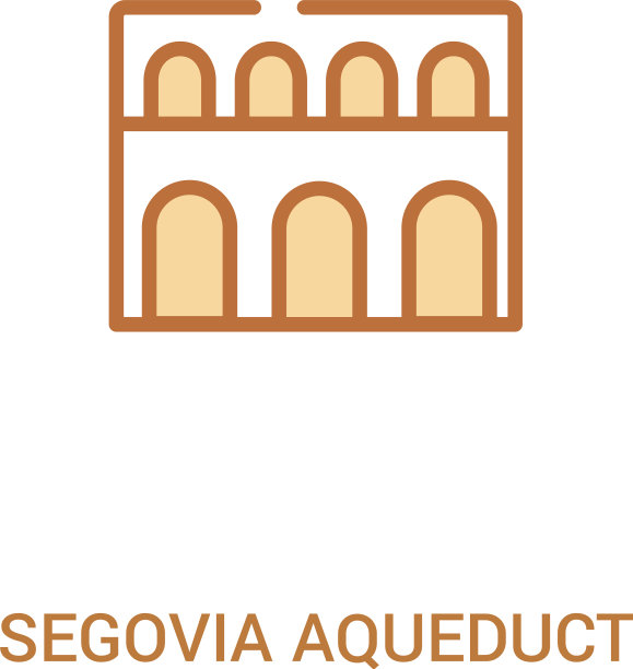 塞戈维亚渡槽概念2彩色图标简单图片下载