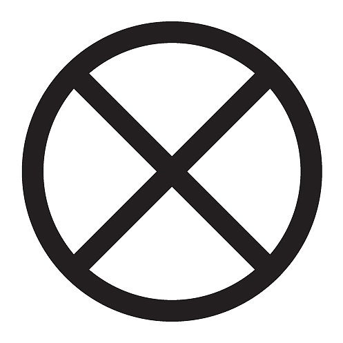 直行和禁止停车标志线性图标图片下载