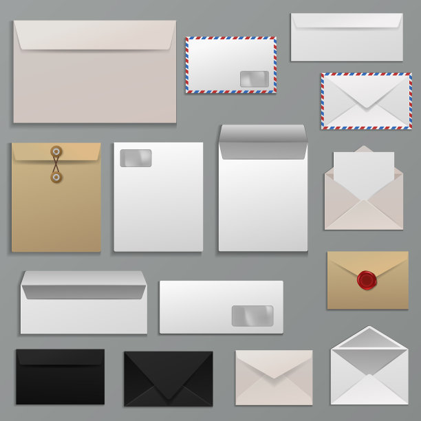 信封空白的信件在纸邮寄图片下载