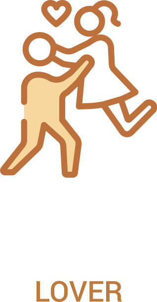 情人概念2彩色图标简单的线条元素图片下载