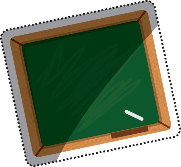 学校的黑板上孤立图片下载
