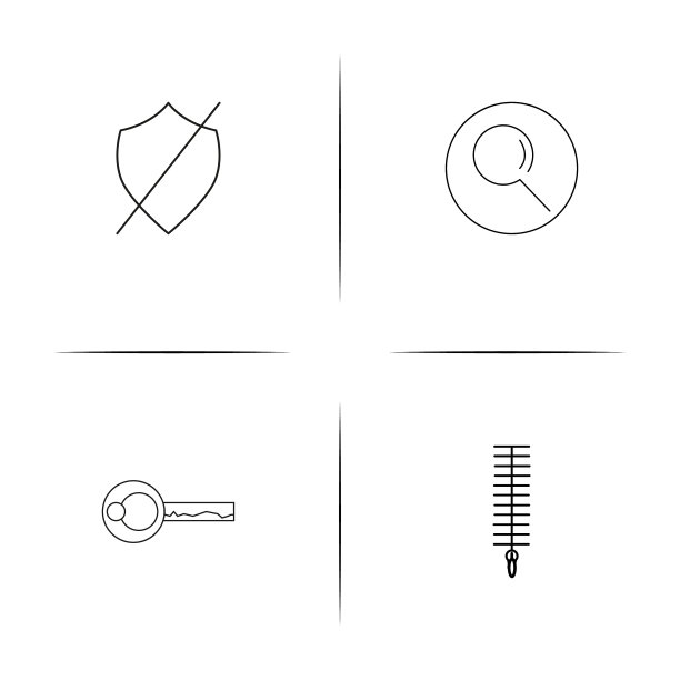 网页和文本简单的线性图标设置简单的大纲图片下载