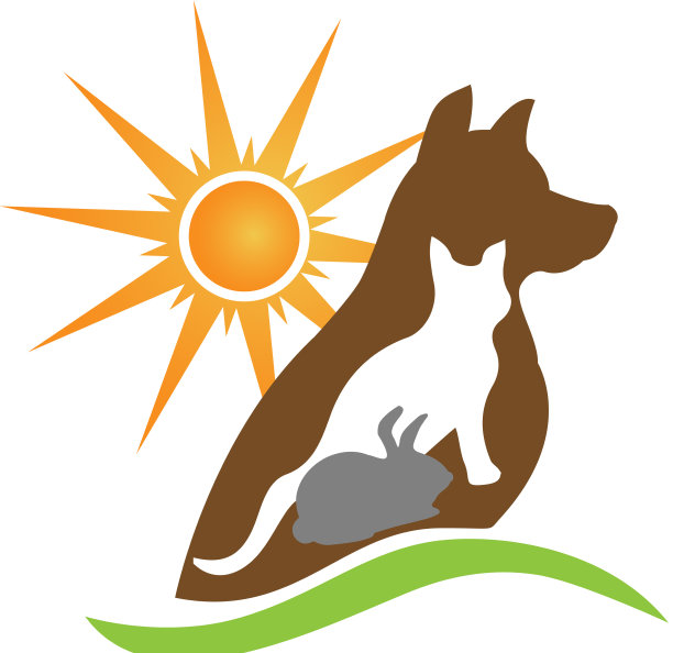 猫狗兔子剪影创意设计图片下载