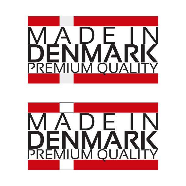 丹麦制造的标志优质贴纸图片下载