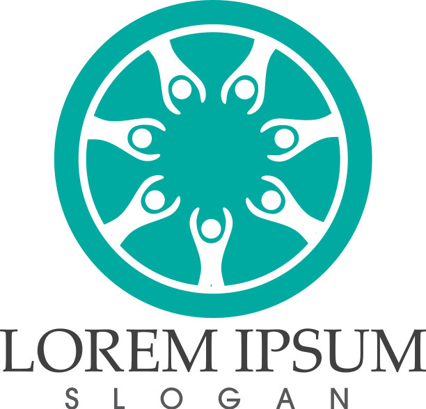 社区人关爱标志和符号模板图片下载