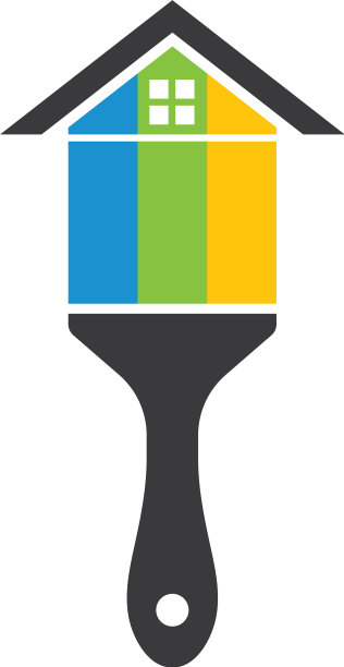 房屋油漆标志图标图片下载