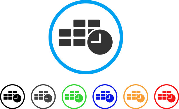 日期时间圆角图标图片下载
