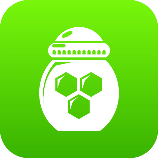 罐子蜂蜜图标绿色图片下载