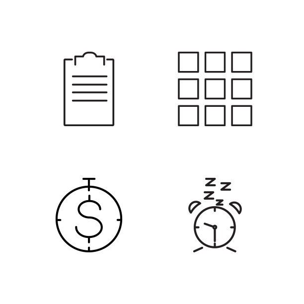 时间大纲图标集图片下载