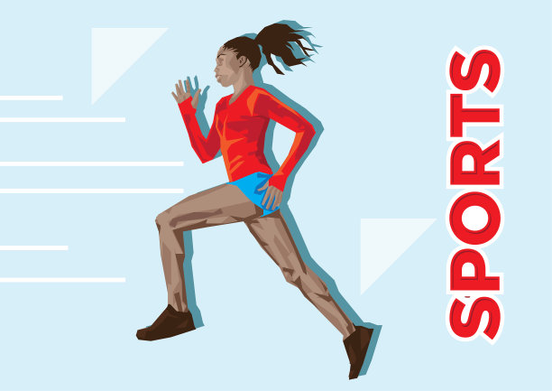 积极运动的年轻女子跑步运动员图片下载