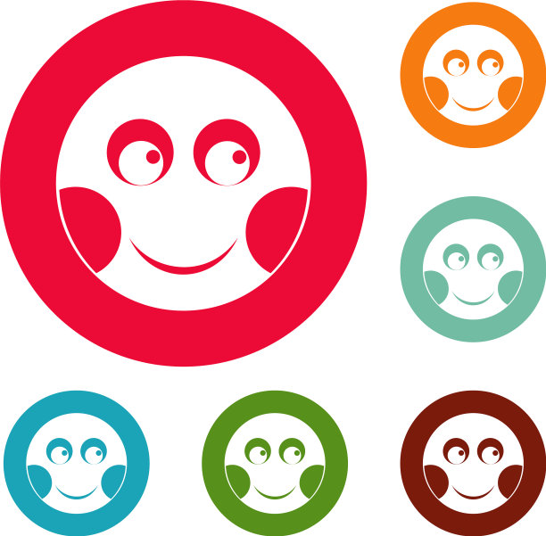 微笑图标圈集图片下载