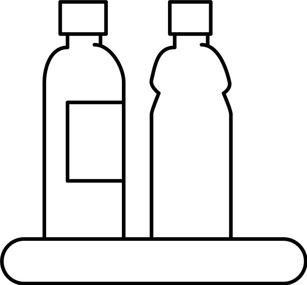 架子与塑料瓶隔离图标图片下载