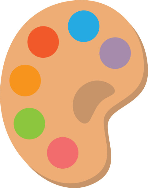 油漆调色板隔离图标图片下载