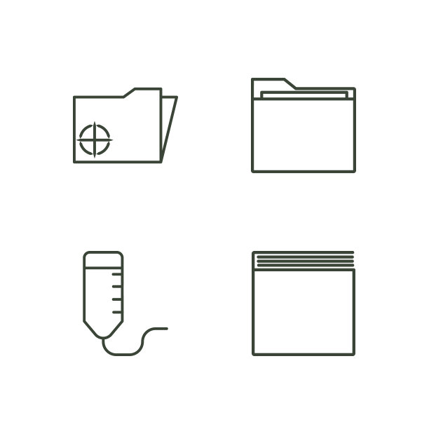 数据轮廓图标集图片下载