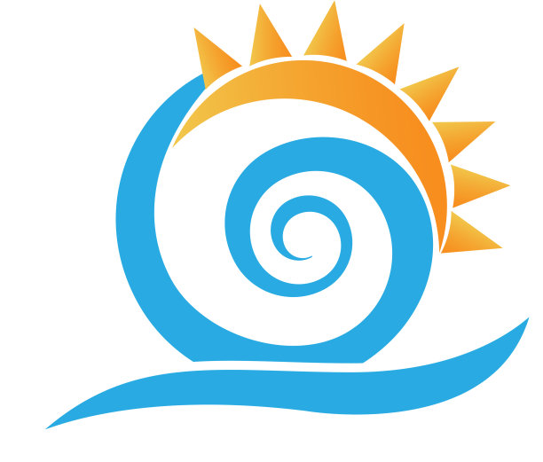 太阳下的漩涡波浪图标图片下载