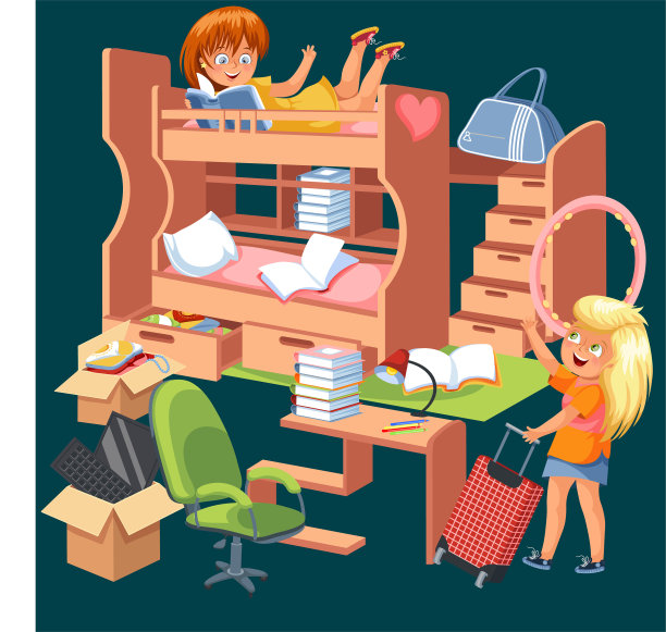 女生宿舍公寓海报宿舍室内图片下载