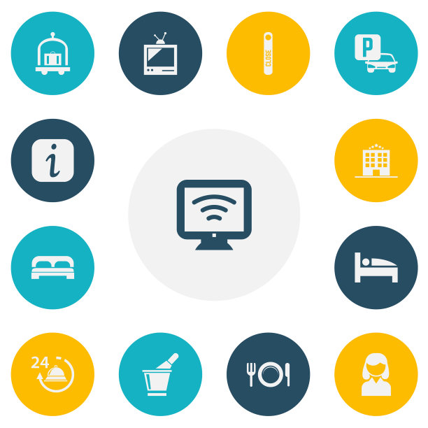 一组13可编辑的旅行图标包括符号图片下载