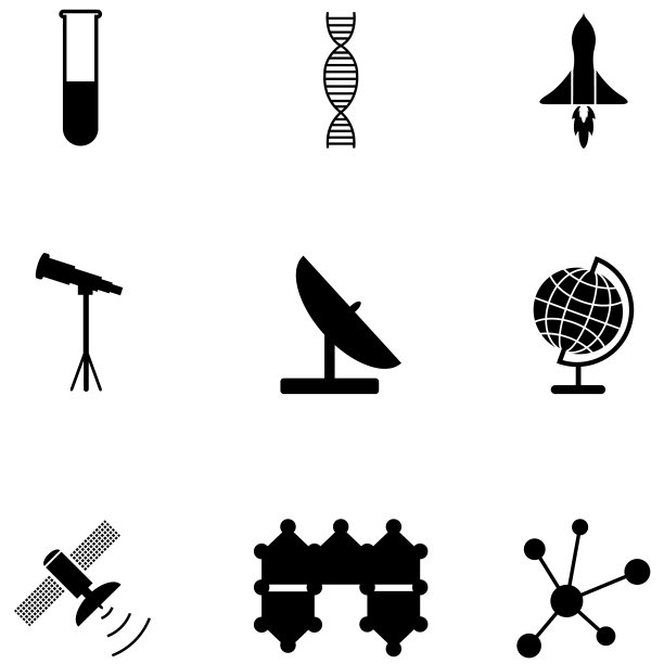 科学图标集图片下载