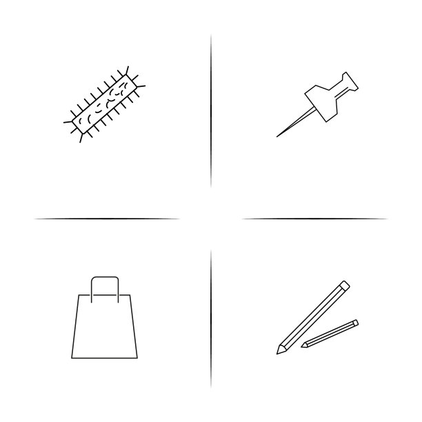 教育和科学简单的线性图标图片下载