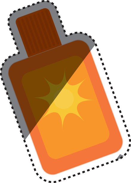 子古铜色化妆品瓶图片下载