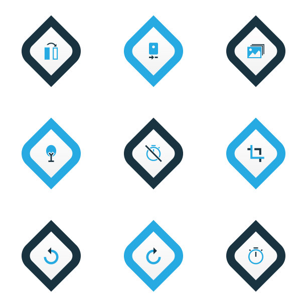 照片图标彩色设置与计时器画廊图片下载