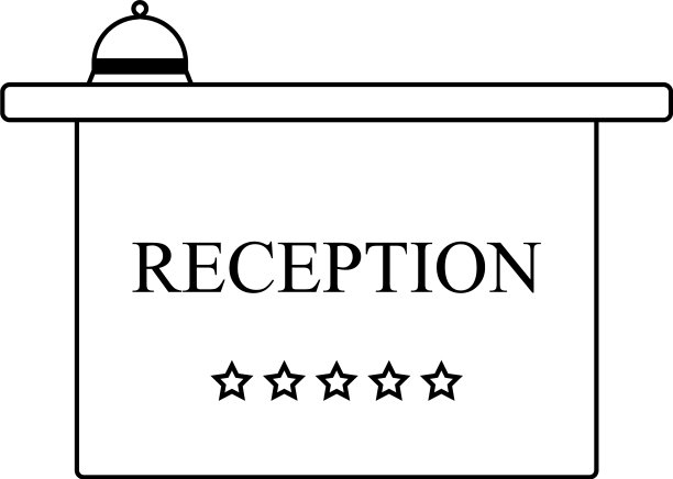 酒店前台的图标和铃图片下载