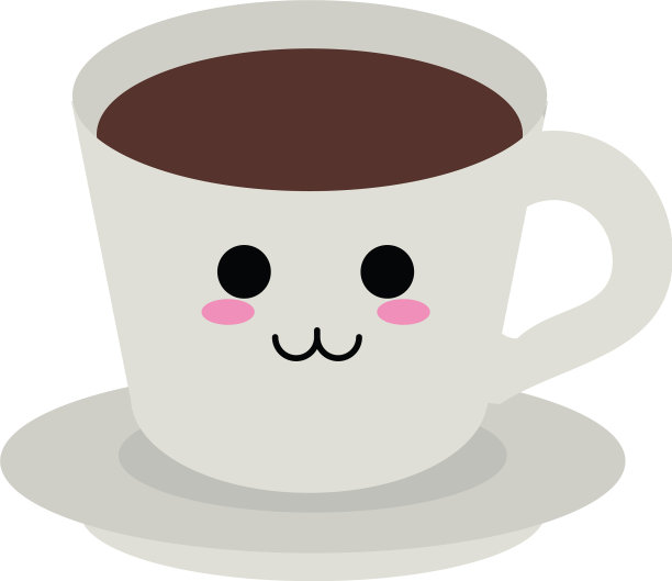 卡哇伊咖啡杯图标形象图片下载