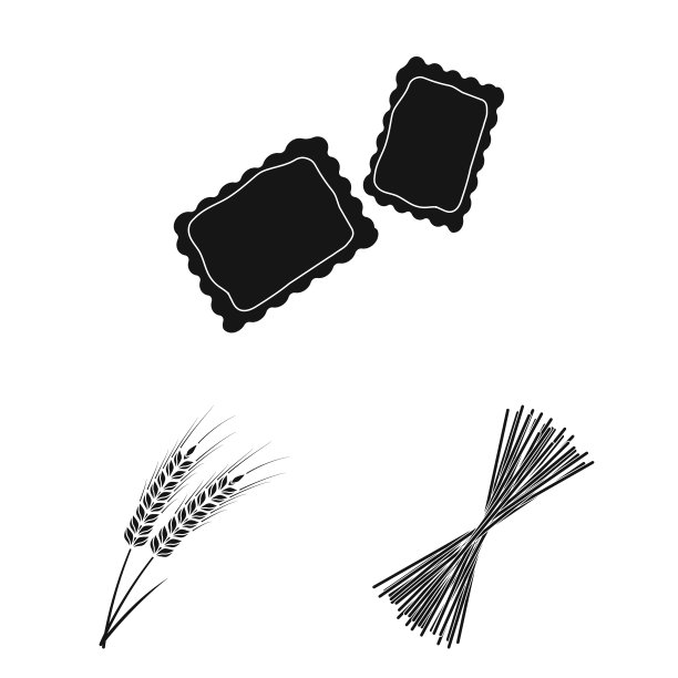 意大利面黑色图标的类型集合为图片下载